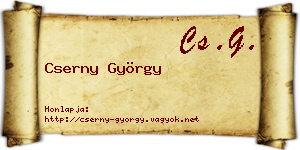 Cserny György névjegykártya